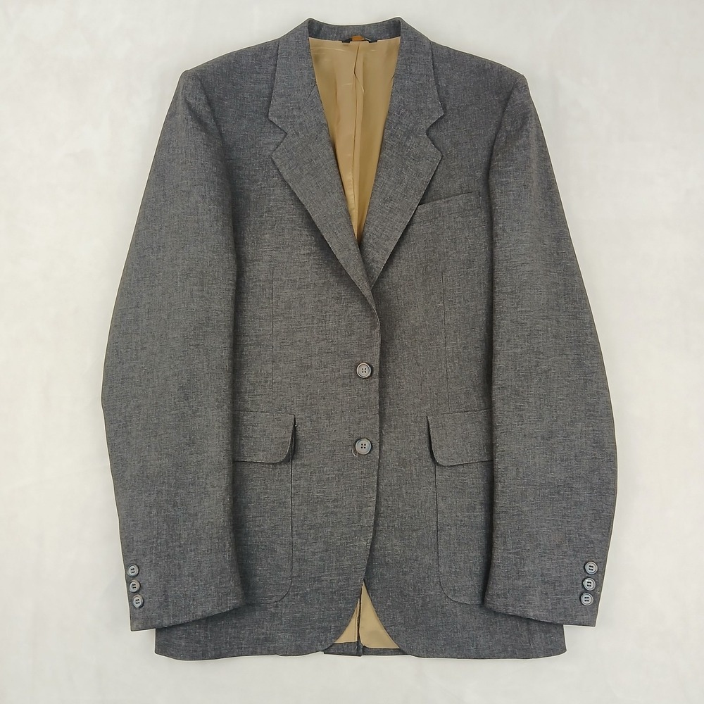 VTG Levis 38L Mens Blazer Brown 19x30 2 Button FLAW 70s 80s‎